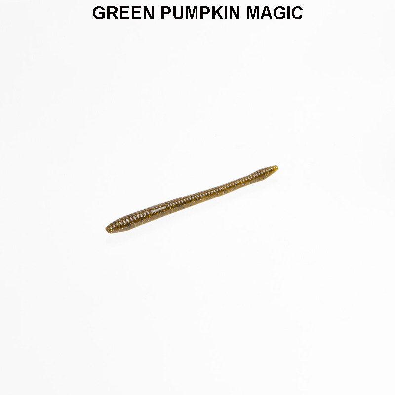 Zoom Finesse Worm 20pk Green Pumpkin Magic **