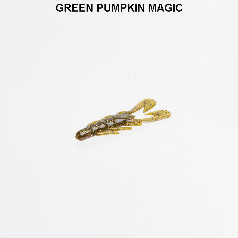 Zoom UltraVibe Speed Craw 3.5" 12pk Green Pumpkin Magic 284 **