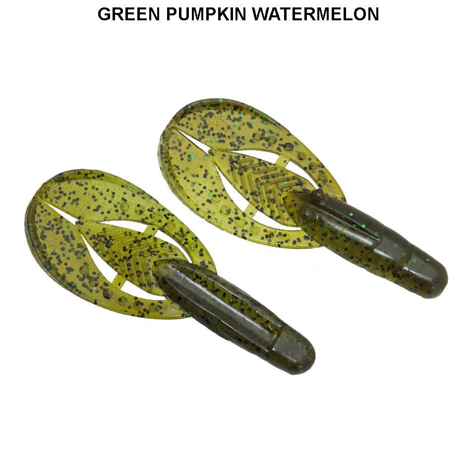 Gene Larew 3.75" Punch Out Craw 8pk green pumpkin watermelon