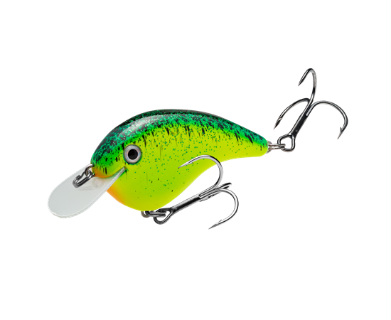 Strike King Chick Magnet Jr Chartreuse with Blue Black Splatterback 476