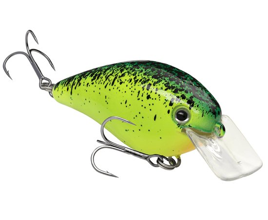 Strike King KVD 1.5 Hard Knock Squarebill Crankbait Chartreuse Blue Black Splatterback