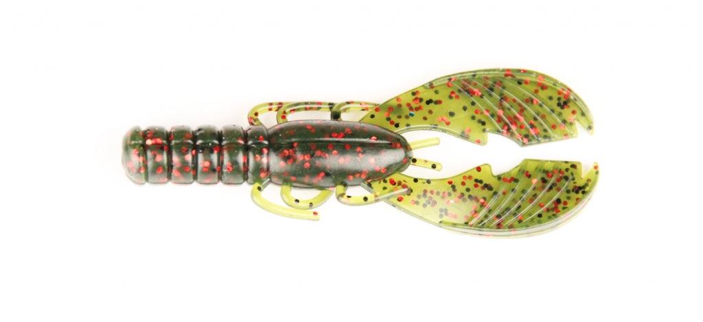 X Zone Lures Pro Series 4" Muscle Back Craw Watermelon Red Flk