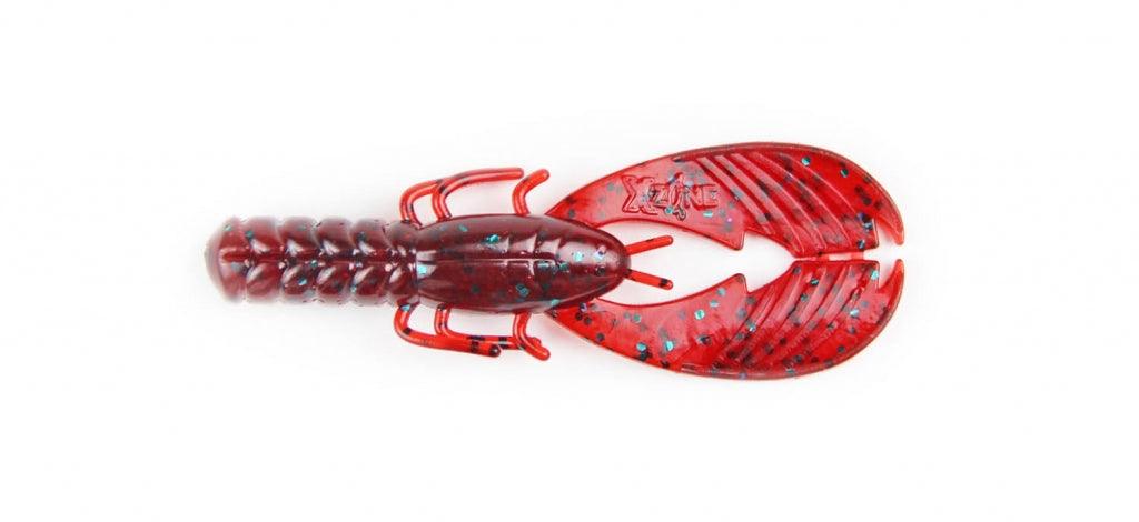 X Zone Lures Pro Series 3.25" Muscle Back Finesse Craw Red Bug