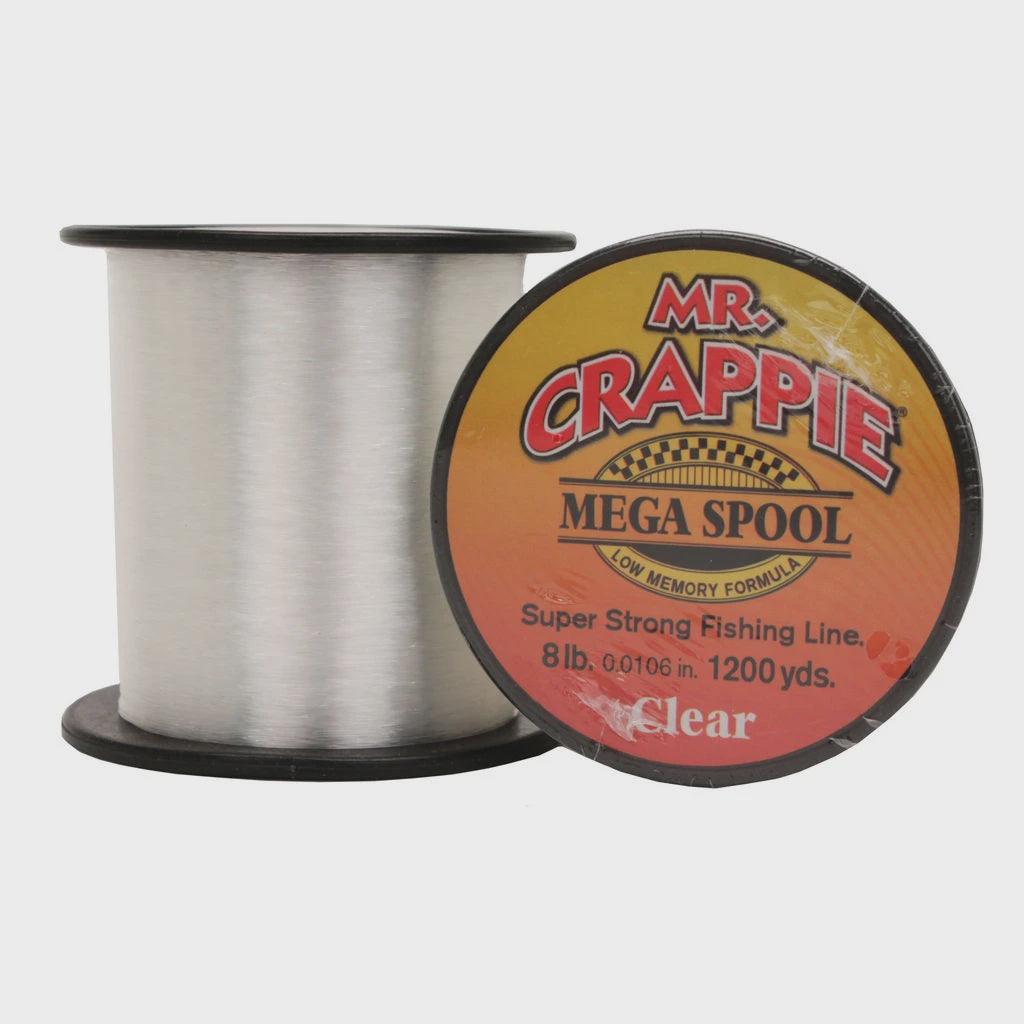 clear fishing line spool Mr Crappie Mega Spool 8 lb Clear