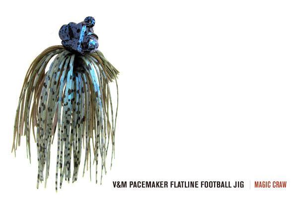 V&M Pacemaker Flatline Football Jig Magic Craw