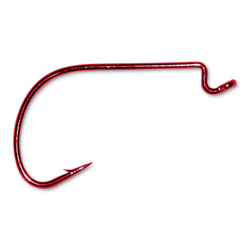 Mustad Megabite Worm hook RED Size 5/0 5pk 37177NP-RB-5/0-5U