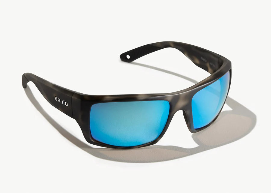 Bajio Nato Sunglasses Ash Tort Matte Blue Mirror Poly Lens