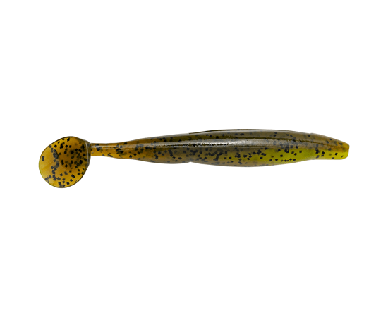 Strike King Swimm'n Caffeine Shad Green Pumpkin Chart. 4"