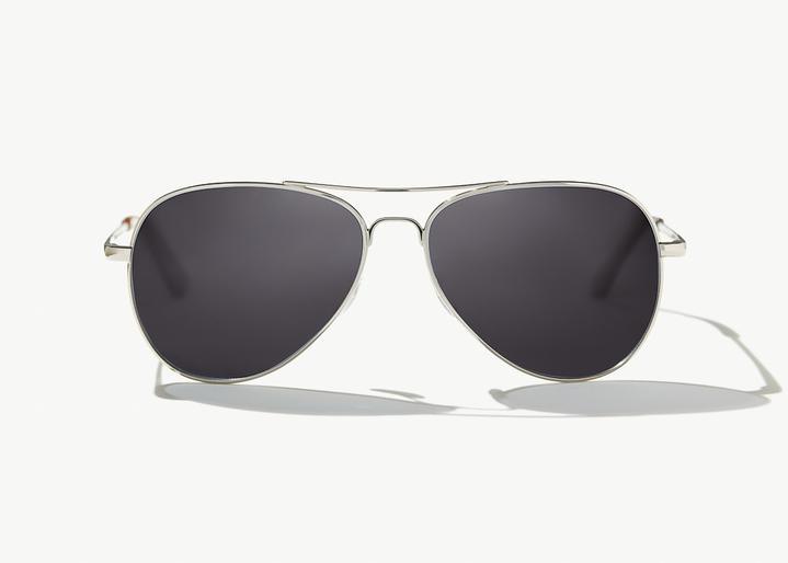 Bajio Soldado Sunglasses Silver Gloss Gray Plastic