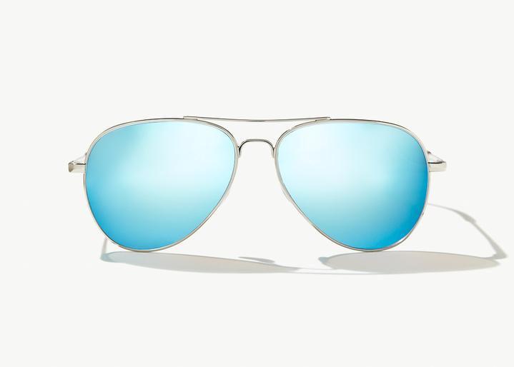 Bajio Soldado Sunglasses Soldado Silver Gloss Blue Mirror Poly