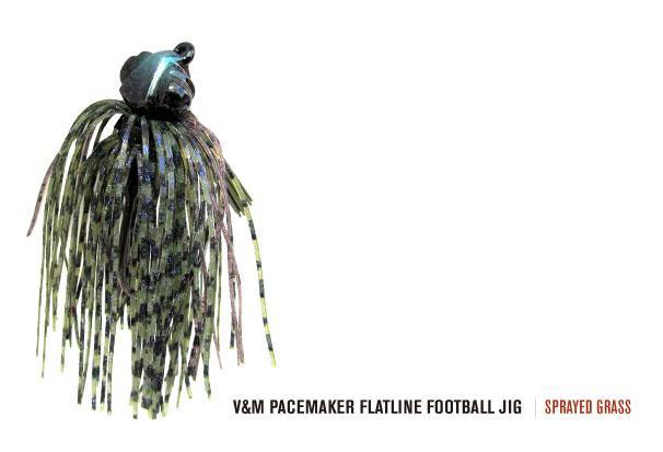 V&M Pacemaker Flatline Football Jig Sprayed Grass