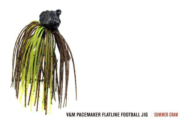 V&M Pacemaker Flatline Football Jig Summer Craw