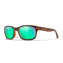 Wiley X Sunglasses WX Helix Gloss Demi Captivate Pol Green Mirror