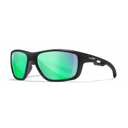 Wiley X Sunglasses WX Aspect Matte Black Captivate Pol Green Mirror