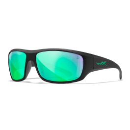 Wiley X Sunglasses WX Omega Jacob Wheeler Signature Series Matte Black Captivate Pol Green Mirror