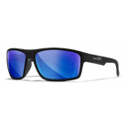 Wiley X Sunglasses WX Peak Matte Black Captivate Pol Blue Mirror