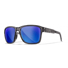 Wiley X Sunglasses WX Trek Gloss Crystal Dark Grey Captivate Pol Blue Mirror